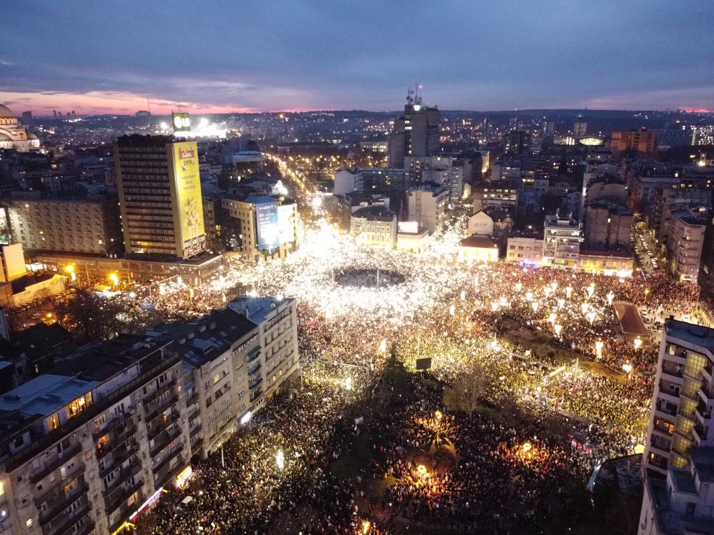 Protest in Serbia (Crta)